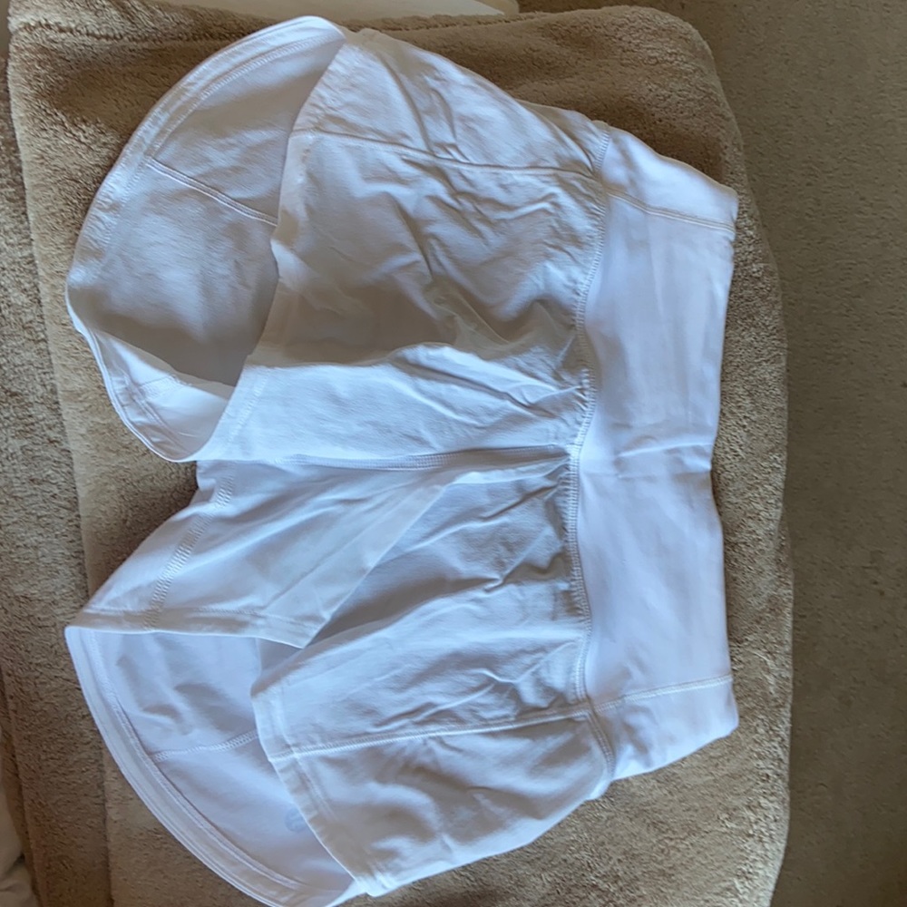 White Lululemon shorts